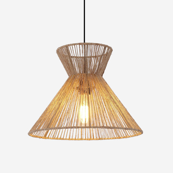 Living Nest UK Handcrafted Paper Rope Pendant Light for Cozy Living Spaces Living Nest UK