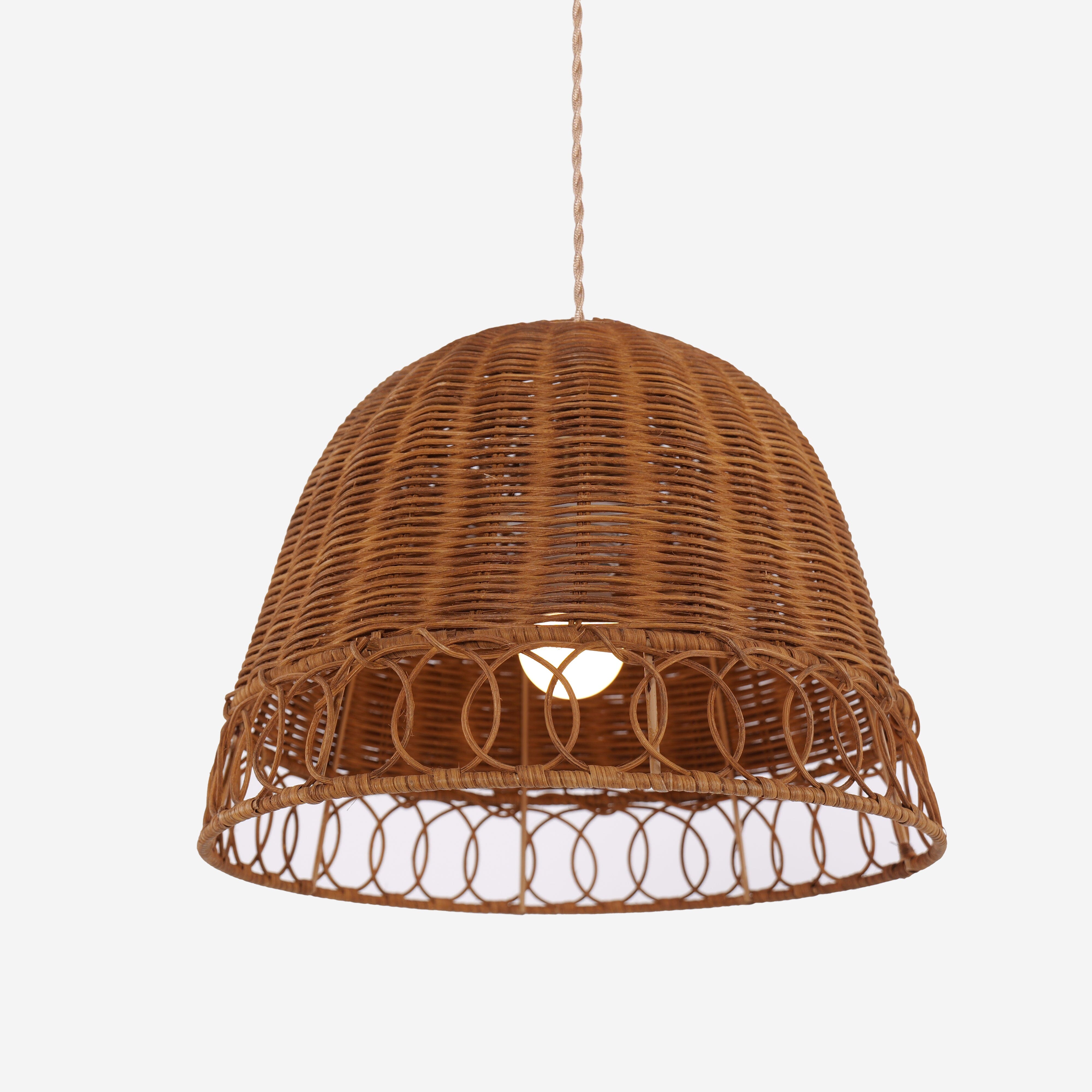 Living Nest UK Handwoven Rattan Pendant Light for Cozy Living Spaces Living Nest UK