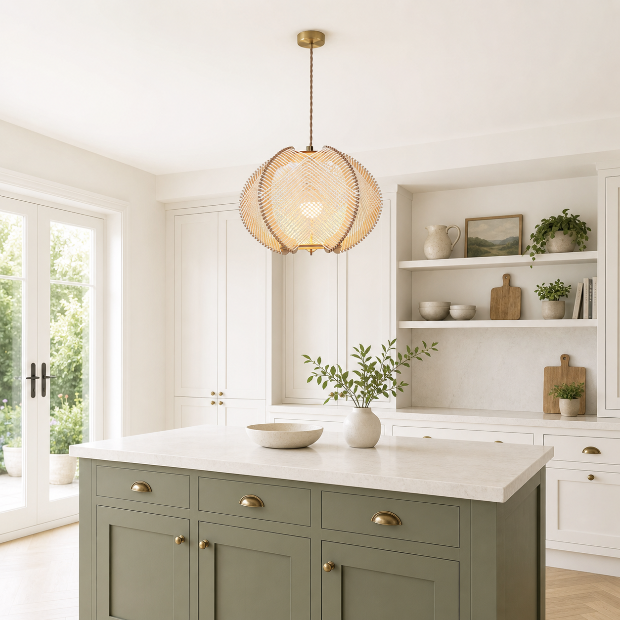 Charming Ceiling Light Rustic Elegance with Paper Rope