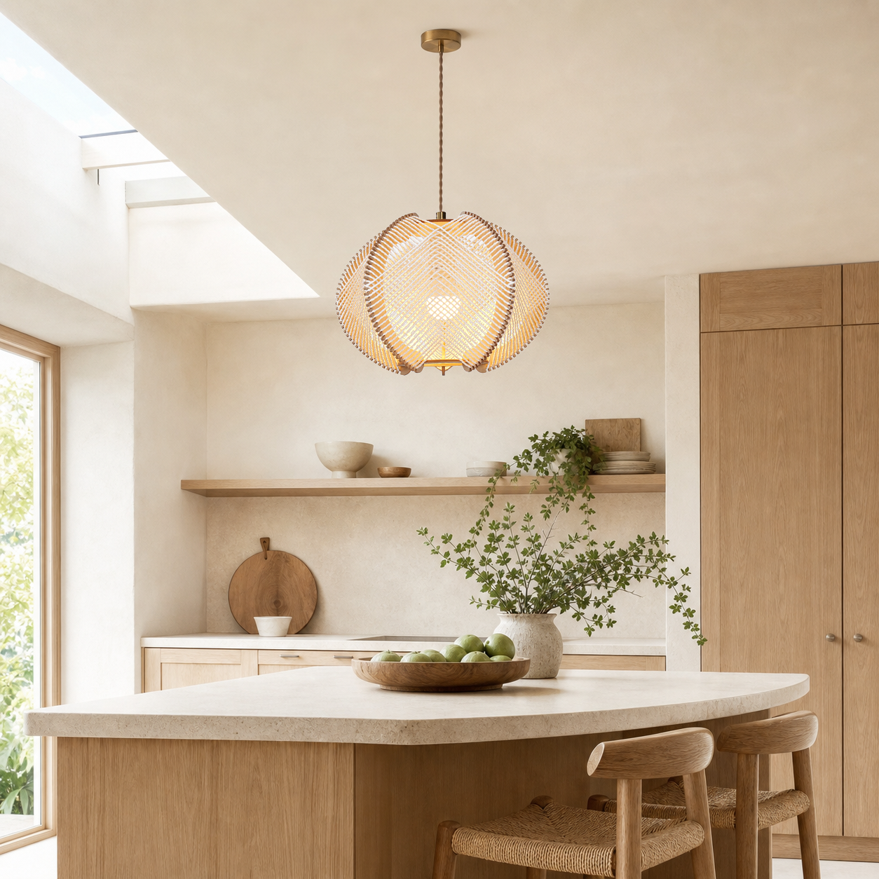 Charming Ceiling Light Rustic Elegance with Paper Rope