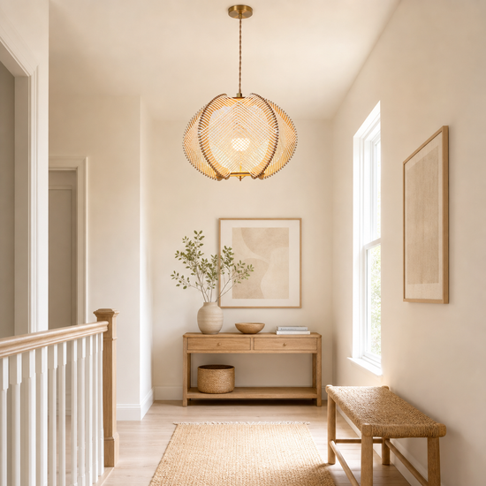 Charming Ceiling Light Rustic Elegance with Paper Rope