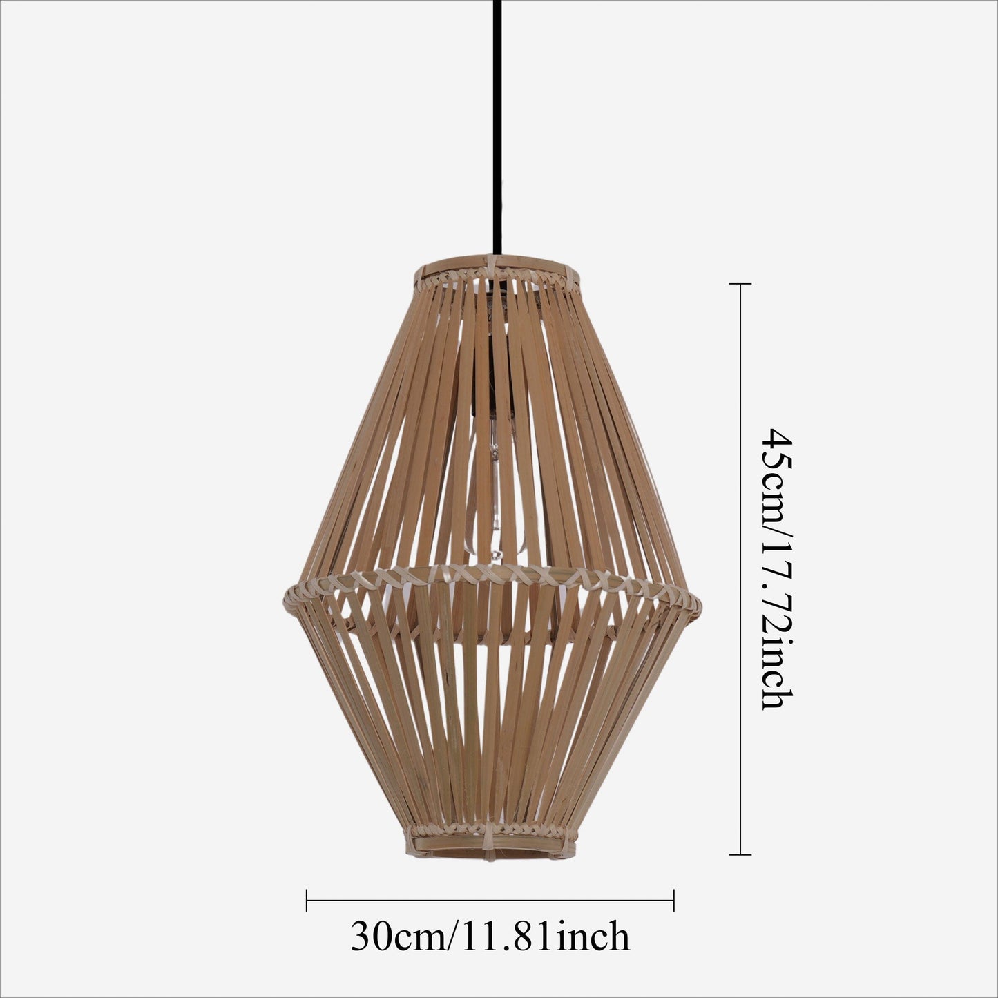 Living Nest UK Sustainable Geometric Bamboo Pendant Light Living Nest UK