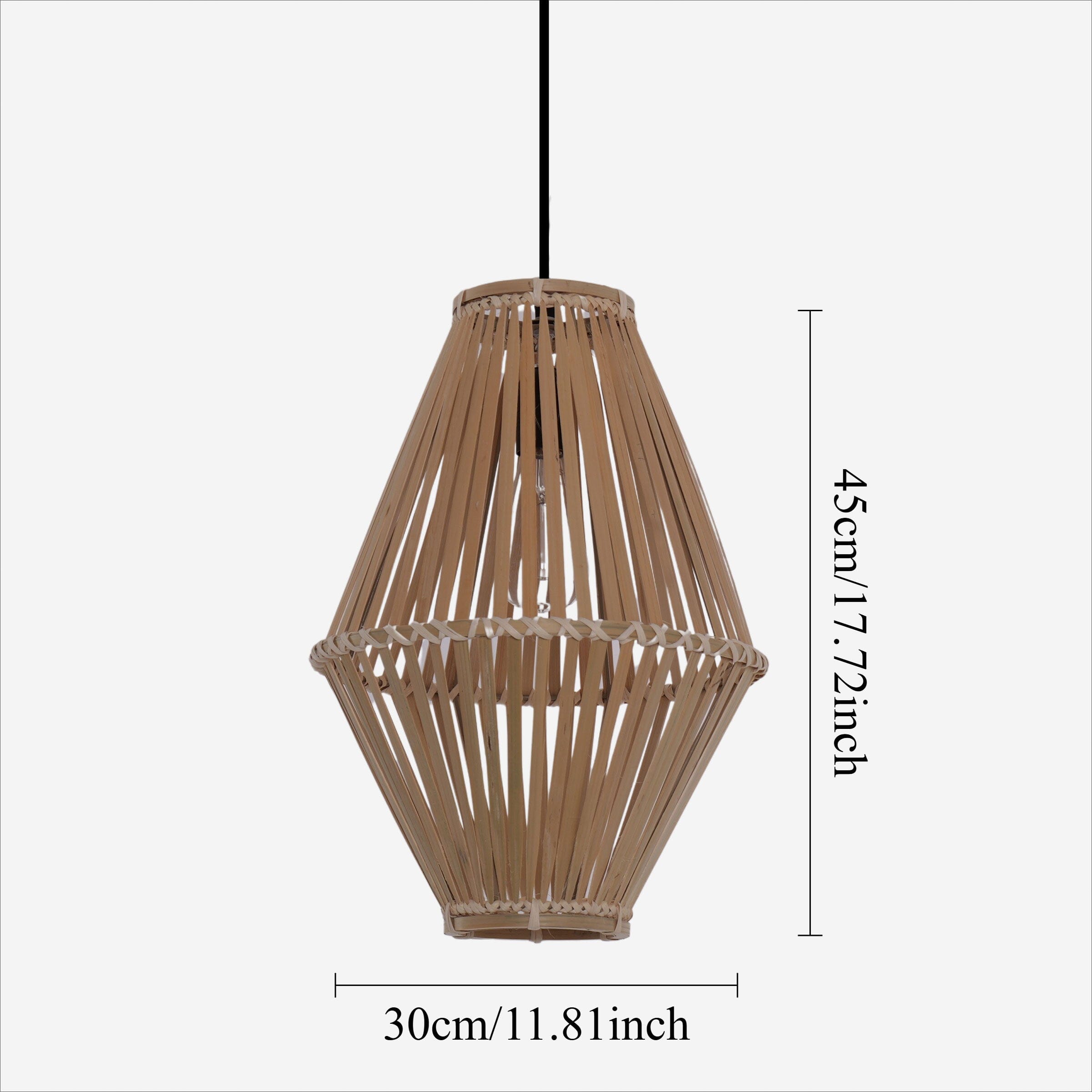 Living Nest UK Sustainable Geometric Bamboo Pendant Light Living Nest UK