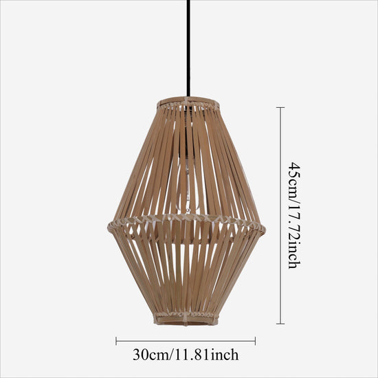Living Nest UK Sustainable Geometric Bamboo Pendant Light Living Nest UK