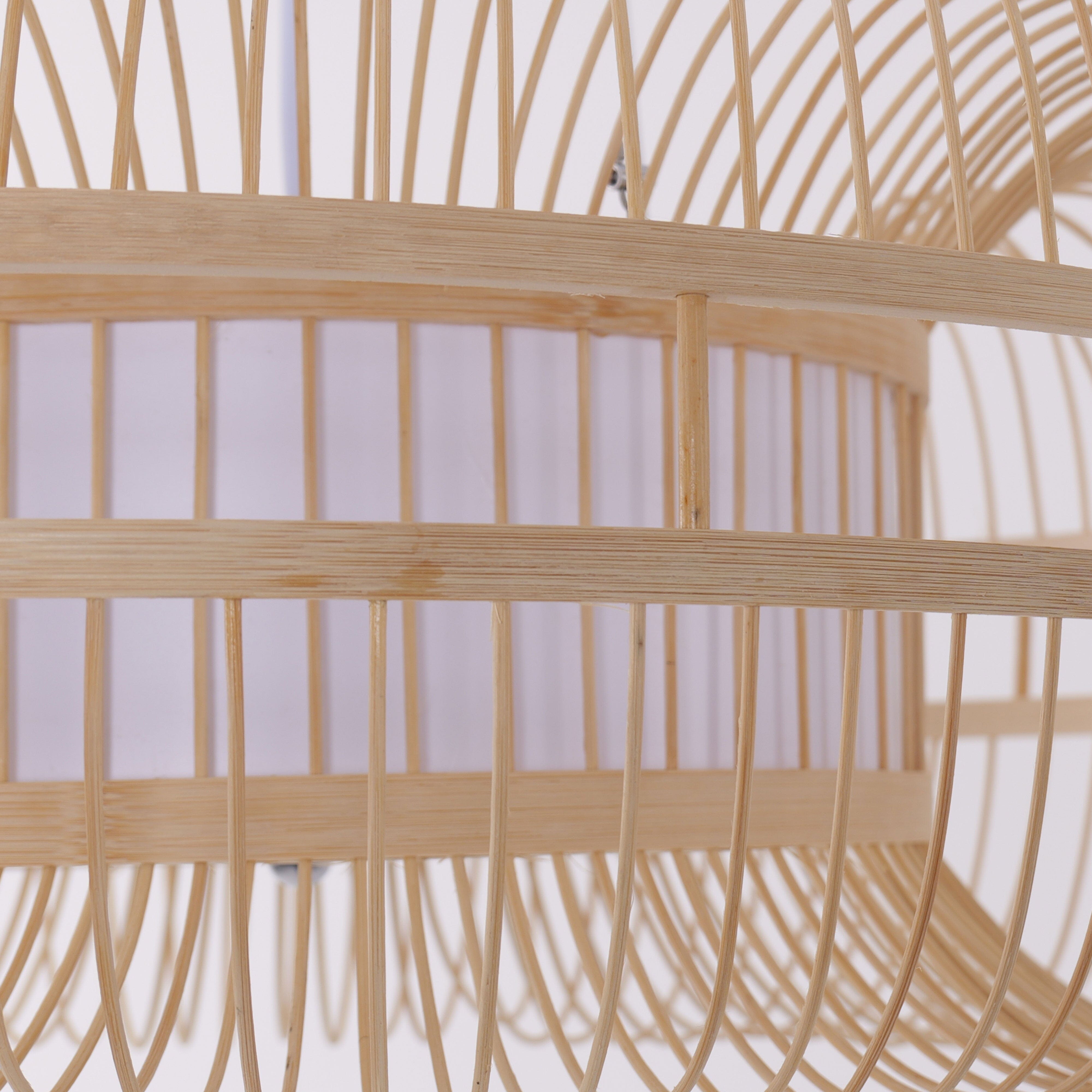 Lightsin LED Bamboo Pendant Light Drum-Shaped 45/60/70/80 Dia Lightsin UK 