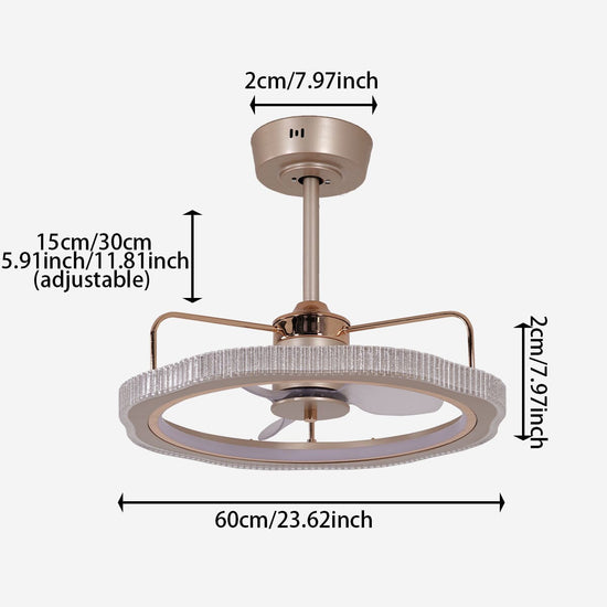 Living Nest UK Modern Reversible 3-Blades Metal Ceiling Fan with LED Light Living Nest UK