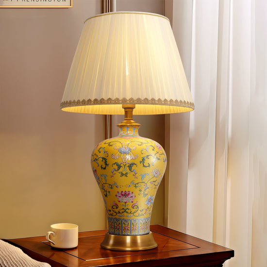 Lightsin Colorful Handcrafted Ceramic Table Lamp - Ideal for Bedroom, Desk & Living Room Lightsin UK