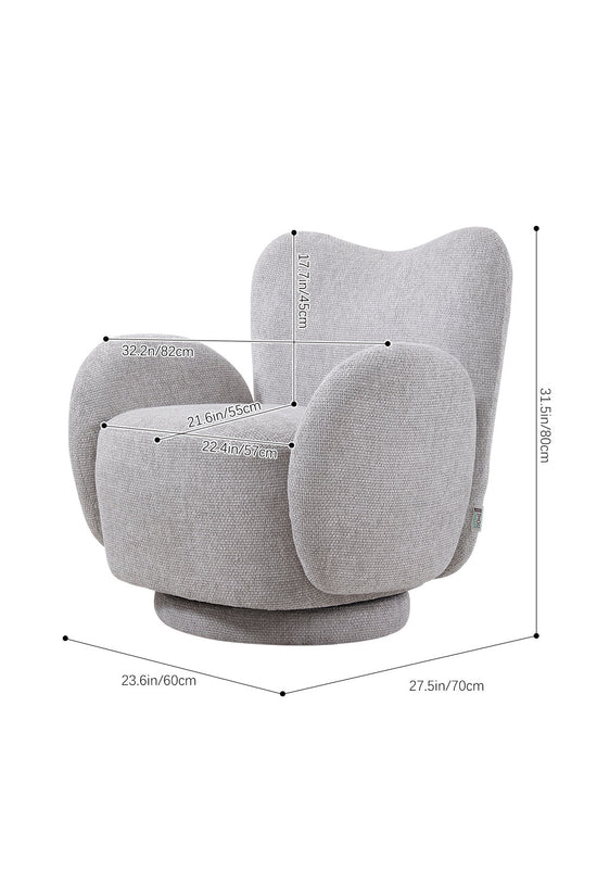 Chenille Upholstered Swivel Chair Armchair
