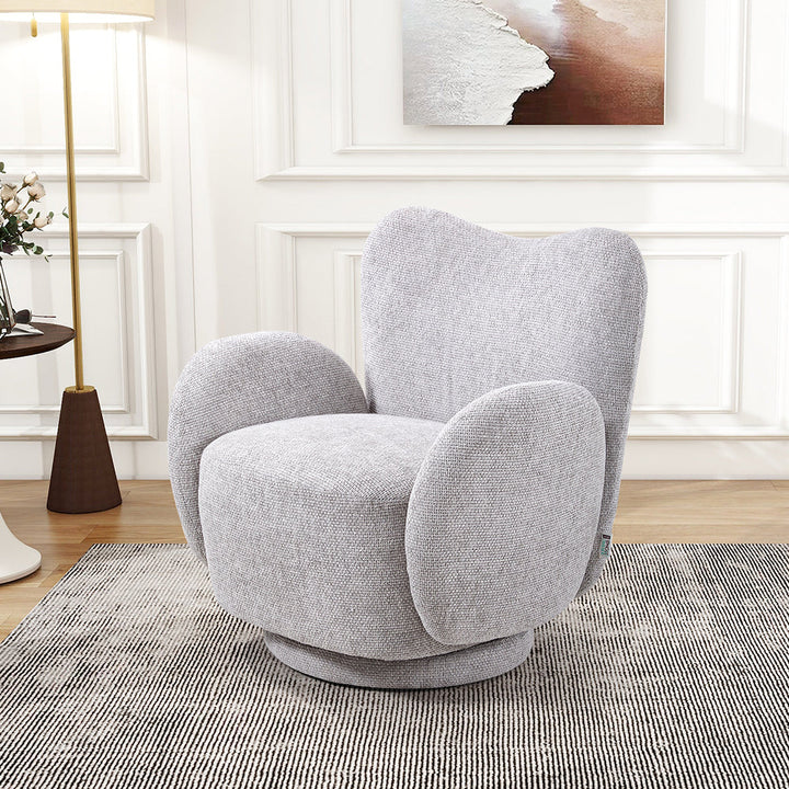 Chenille Upholstered Swivel Chair Armchair