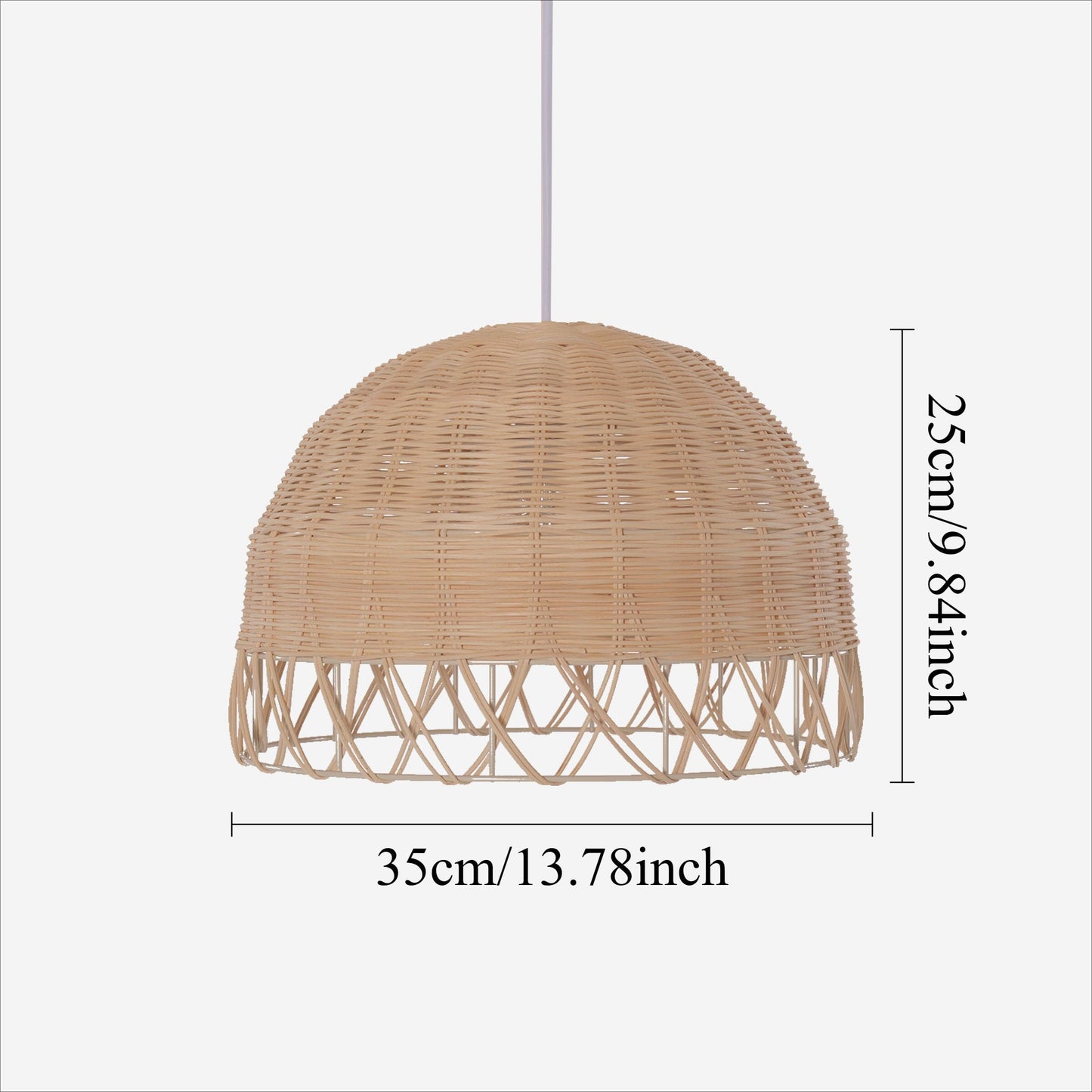 Lightsin Boho Half Sphere Rattan Pendant Light Lightsin UK 