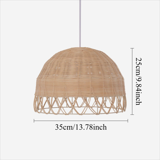 Lightsin Boho Half Sphere Rattan Pendant Light Lightsin UK 