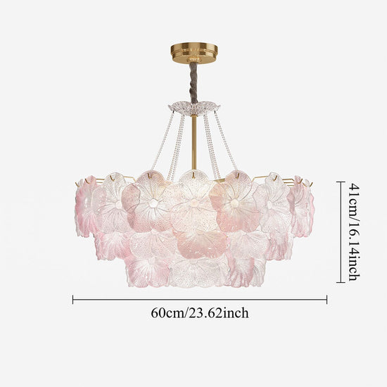 Lightsin Elegant Glass Chandelier with Adjustable Hanging Length Lightsin UK 