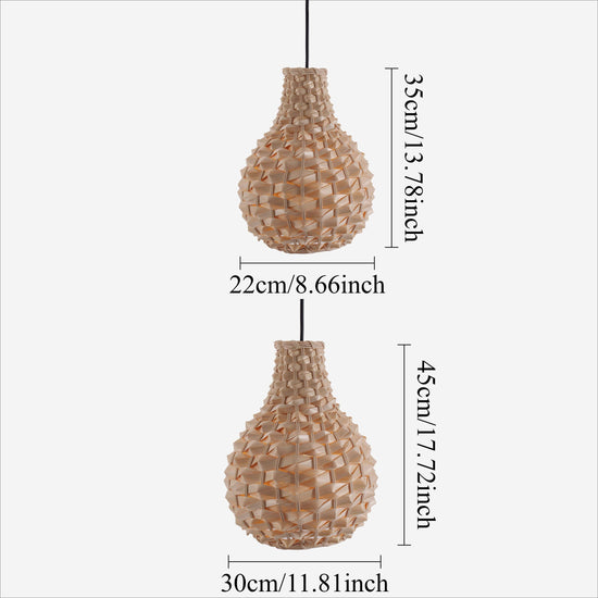Living Nest UK Bamboo Hand-Weaving Pendant Light Natural Art Lighting Fixture Living Nest UK