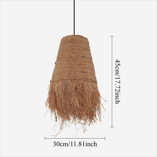 Living Nest UK Zen Wabi-Sabi Woven Pendant Light with Natural Grass Texture Living Nest UK