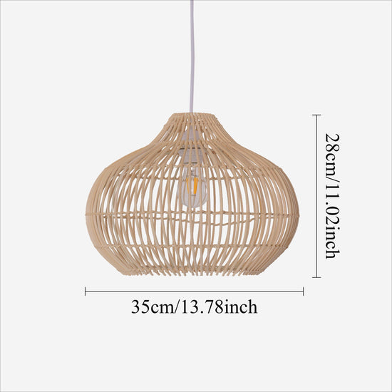 Lightsin Natural Bamboo Basket Shape Pendant Light Lightsin UK 