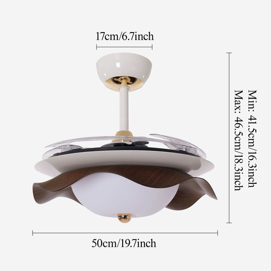 42 inch reversible ceiling fan with LED light highlighting the blade and light ring