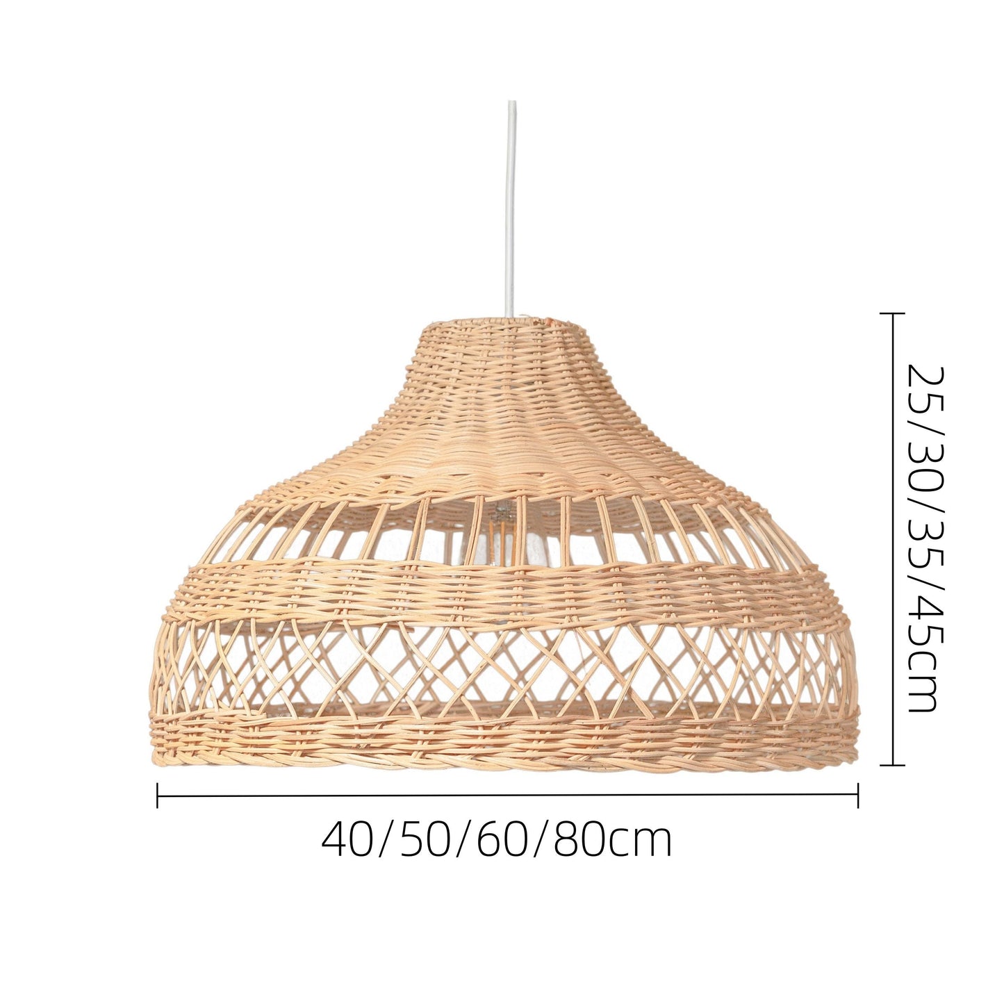 Lightsin Handwoven Rattan Woven Pendant Light Retro Country Lamp Fixture Lightsin UK 