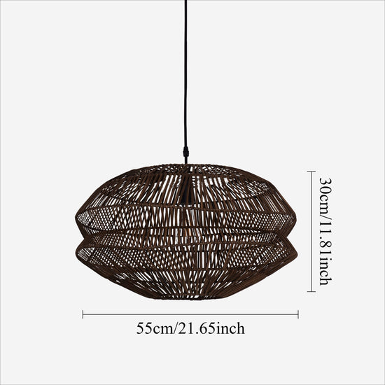 Lightsin Eco-Friendly Handwoven Rustic Farmhouse Rattan Pendant Light Lightsin UK 