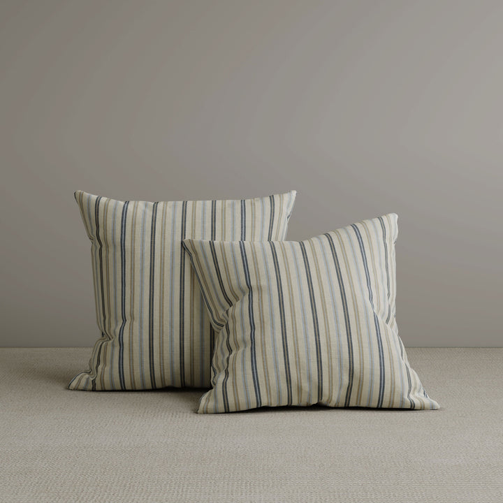 Cottonfy Square Exclusive Design Cushion in Light Blue Striped Cotton Linen, 45*45CM Living and Home 
