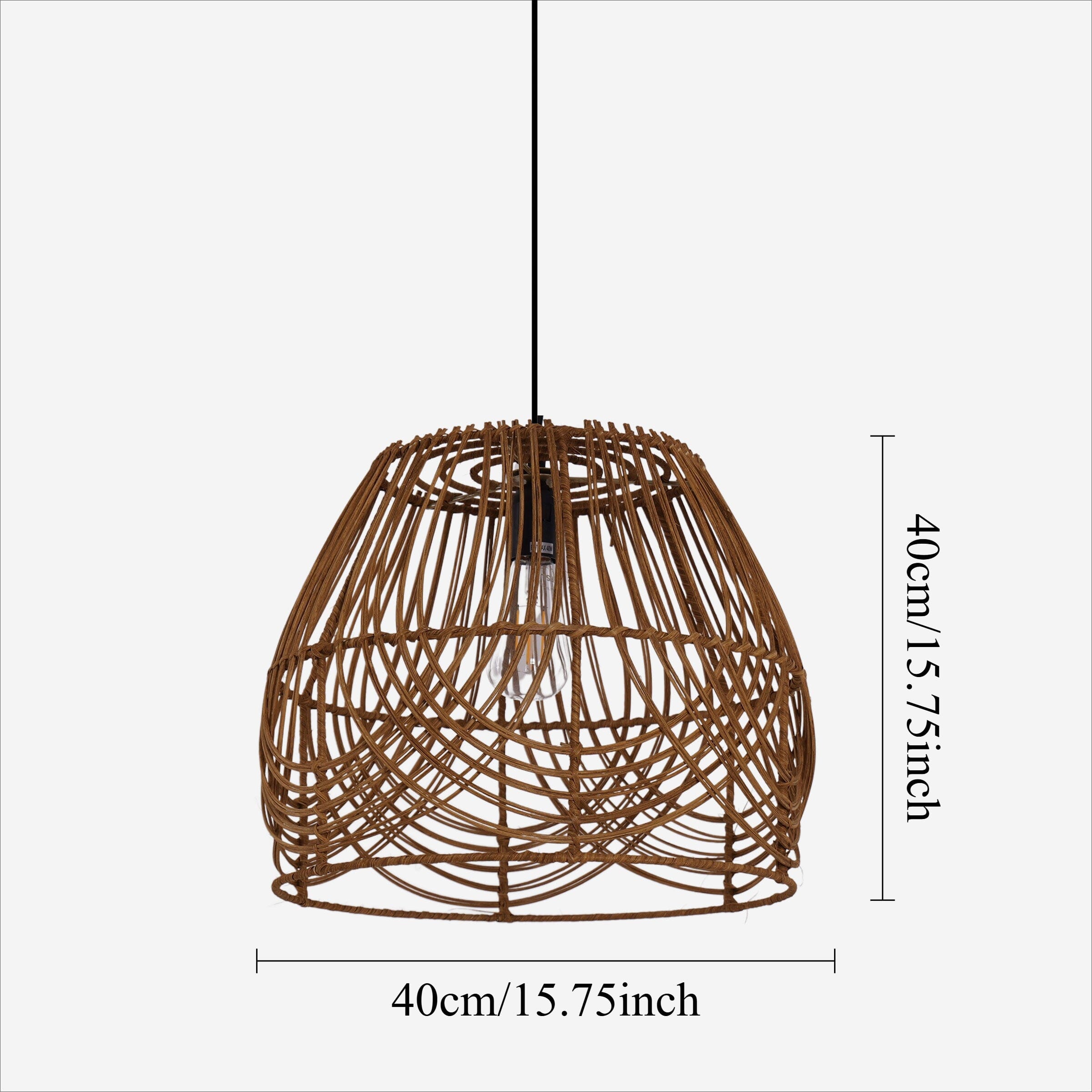 Living Nest UK Rustic Woven Rattan Pendant Light for Living Spaces Living Nest UK