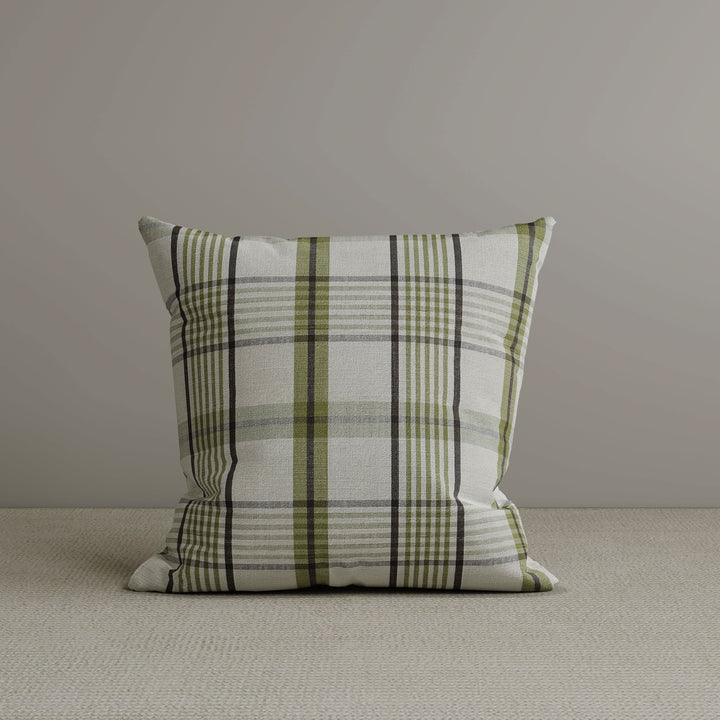 Square Exclusive Design Cushion in Moss Green Plaid Cotton Linen, 45*45CM Cottonfy UK 