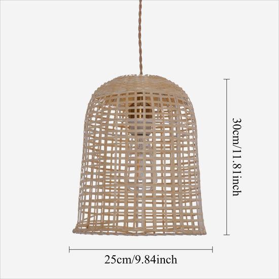Living Nest UK Eco-Friendly Natural Woven Bamboo Pendant Light for Cozy Ambiance Living Nest UK