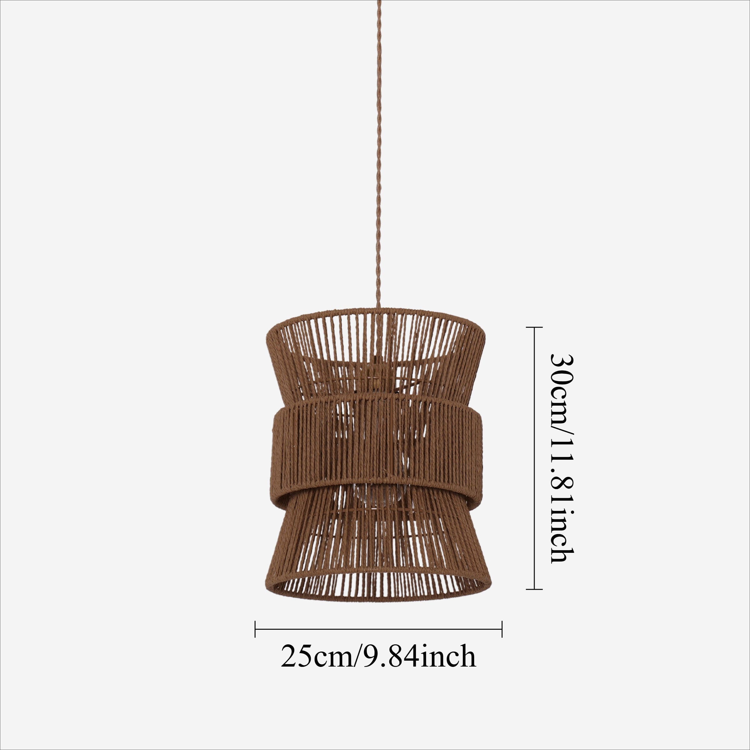 Living Nest UK Artisanal Handwoven Eco-Friendly Circular Pendant Light Living Nest UK