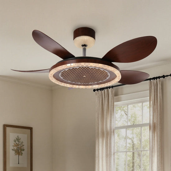 48 inch reversible ceiling fan with LED light shown as a clean product view