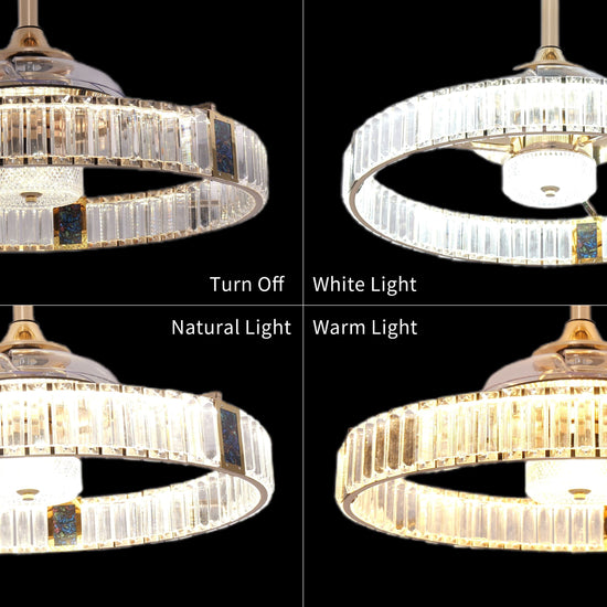 Ceiling fan light remote control for 6 speeds, timer and colour temperature settings