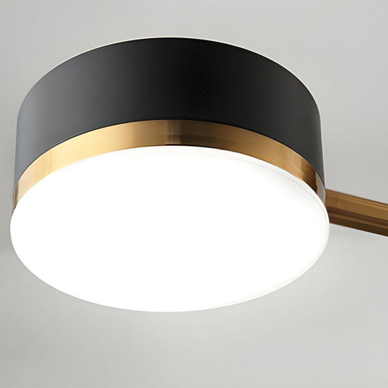 Modern Black & Gold LED Ceiling Light | Flush Mount Fixture with 3 Colour Temperatures