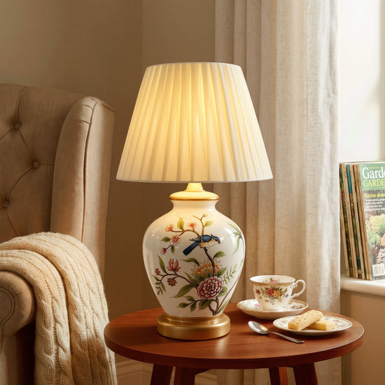 Chinoiserie Hand-Painted Ceramic Table Lamp Collection