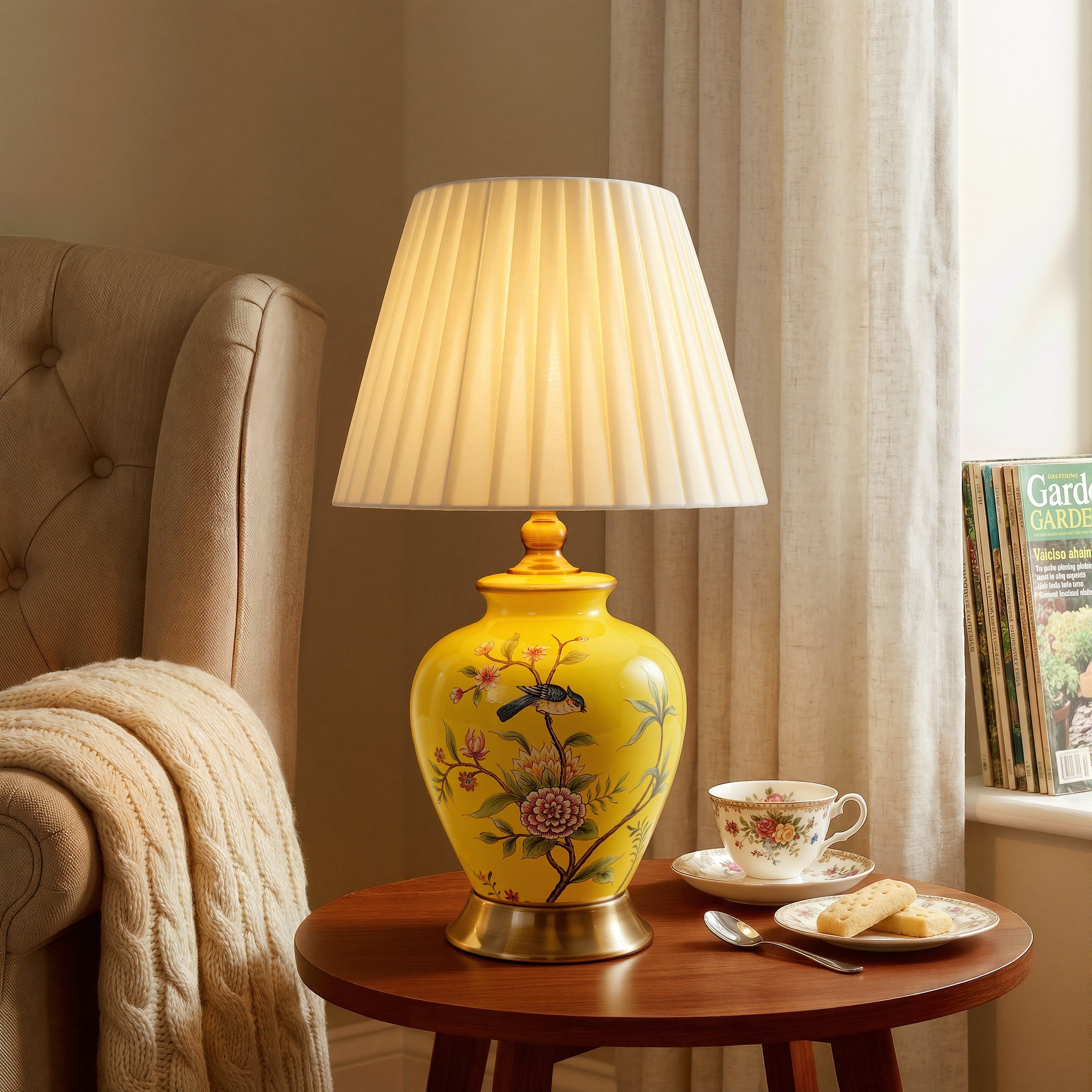 Chinoiserie Hand-Painted Ceramic Table Lamp Collection