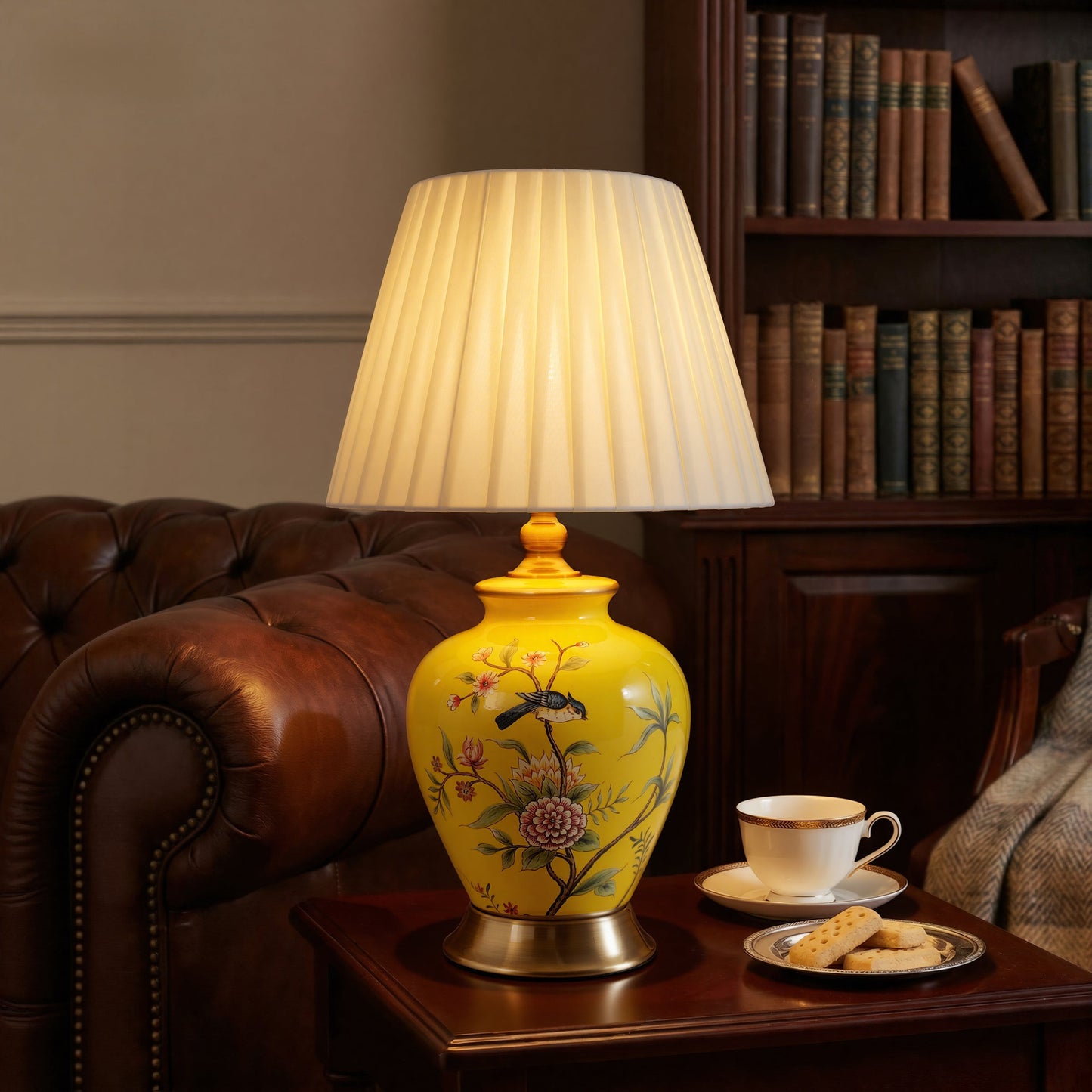 Chinoiserie Hand-Painted Ceramic Table Lamp Collection
