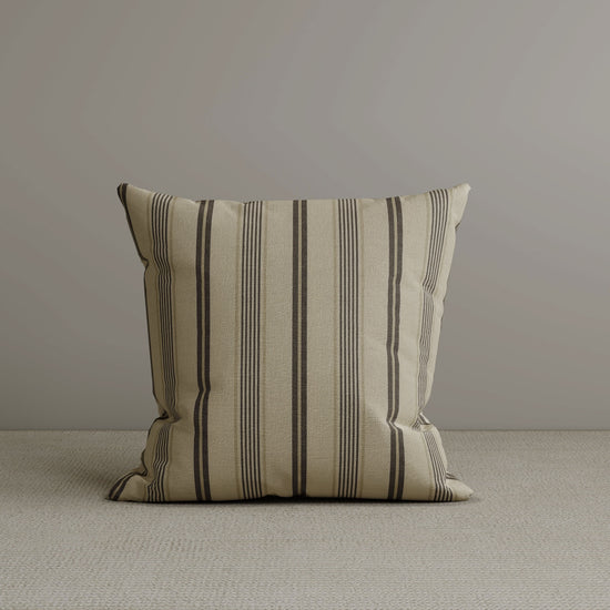 Square Exclusive Design Cushion in Taupe Striped Cotton Linen, 45*45CM Cottonfy UK 1 PC 