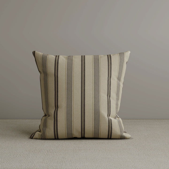 Square Exclusive Design Cushion in Taupe Striped Cotton Linen, 45*45CM Cottonfy UK 1 PC 