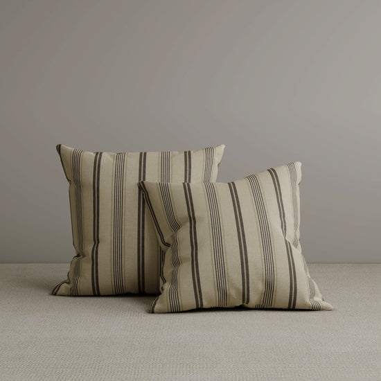 Square Exclusive Design Cushion in Taupe Striped Cotton Linen, 45*45CM Cottonfy UK 2 PCS 