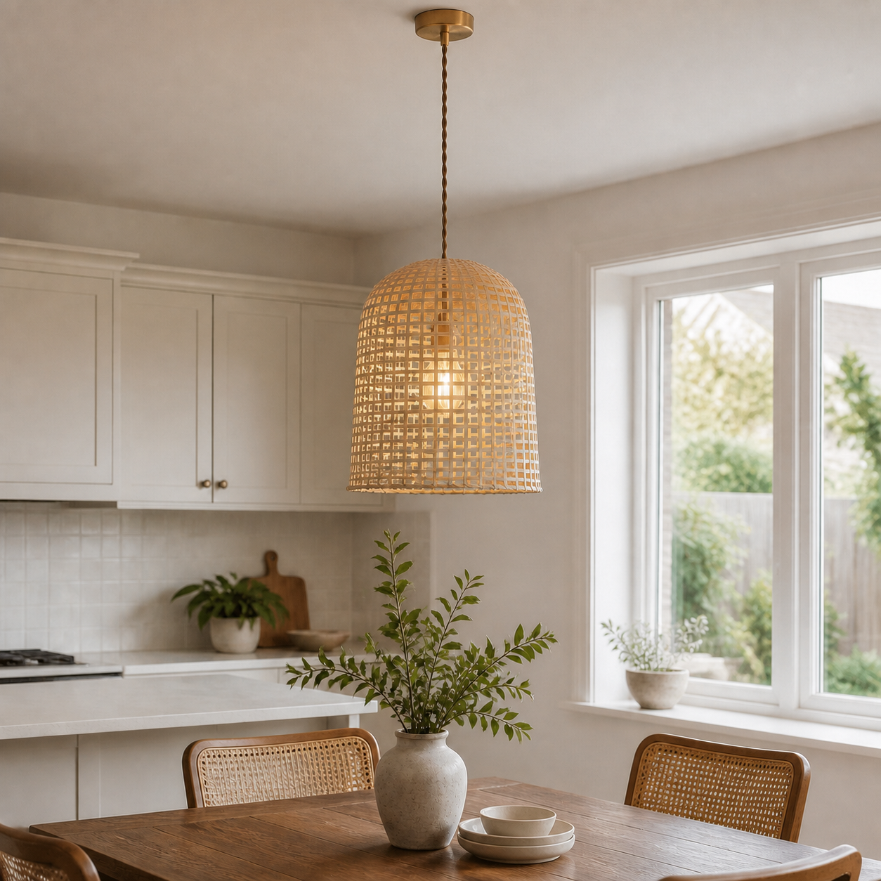 Cella-Eco-Friendly Natural Woven Bamboo Pendant Light for Cozy Ambiance