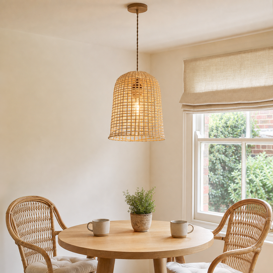 Cella-Eco-Friendly Natural Woven Bamboo Pendant Light for Cozy Ambiance