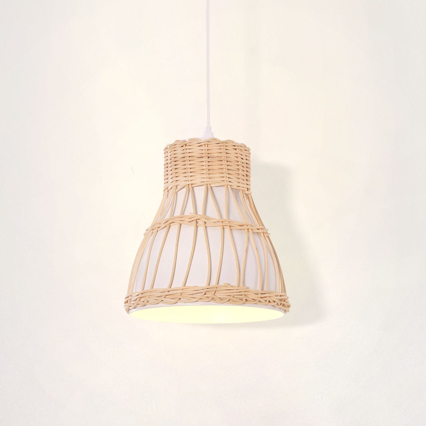 Lightsin Modern Rattan Pendant Light Available in Grey, Pink, and White Lightsin UK 