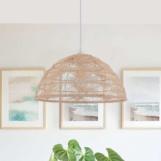 Lightsin Handwoven Rattan Dome Pendant Light for a Warm & Cozy Glow Lightsin UK 