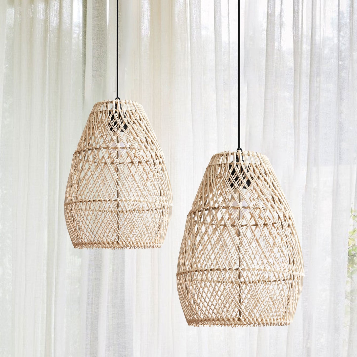 Living Nest UK Eco-Friendly Rustic Rattan Pendant Light For Home Decor Living Nest UK