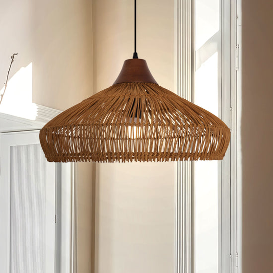 Living Nest UK Bell-Shaped Handcrafted Bamboo Kitchen Pendant Lighting Living Nest UK 40 cm Dia ¡Á25 cm H