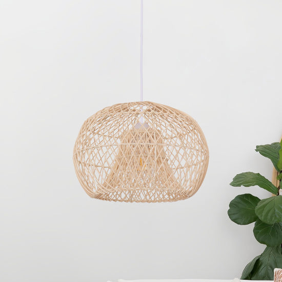 Lightsin SolNest Boho Rattan Hanging Lamp Lightsin UK 