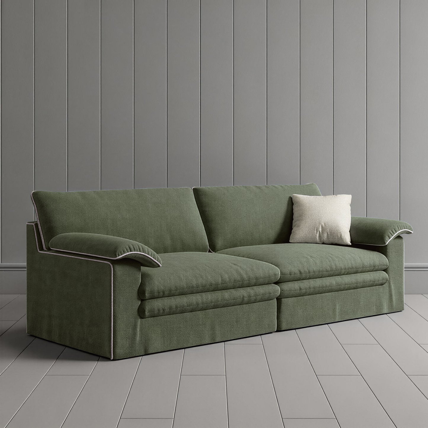 Stylish Lambswool Sofa with Detachable Design
