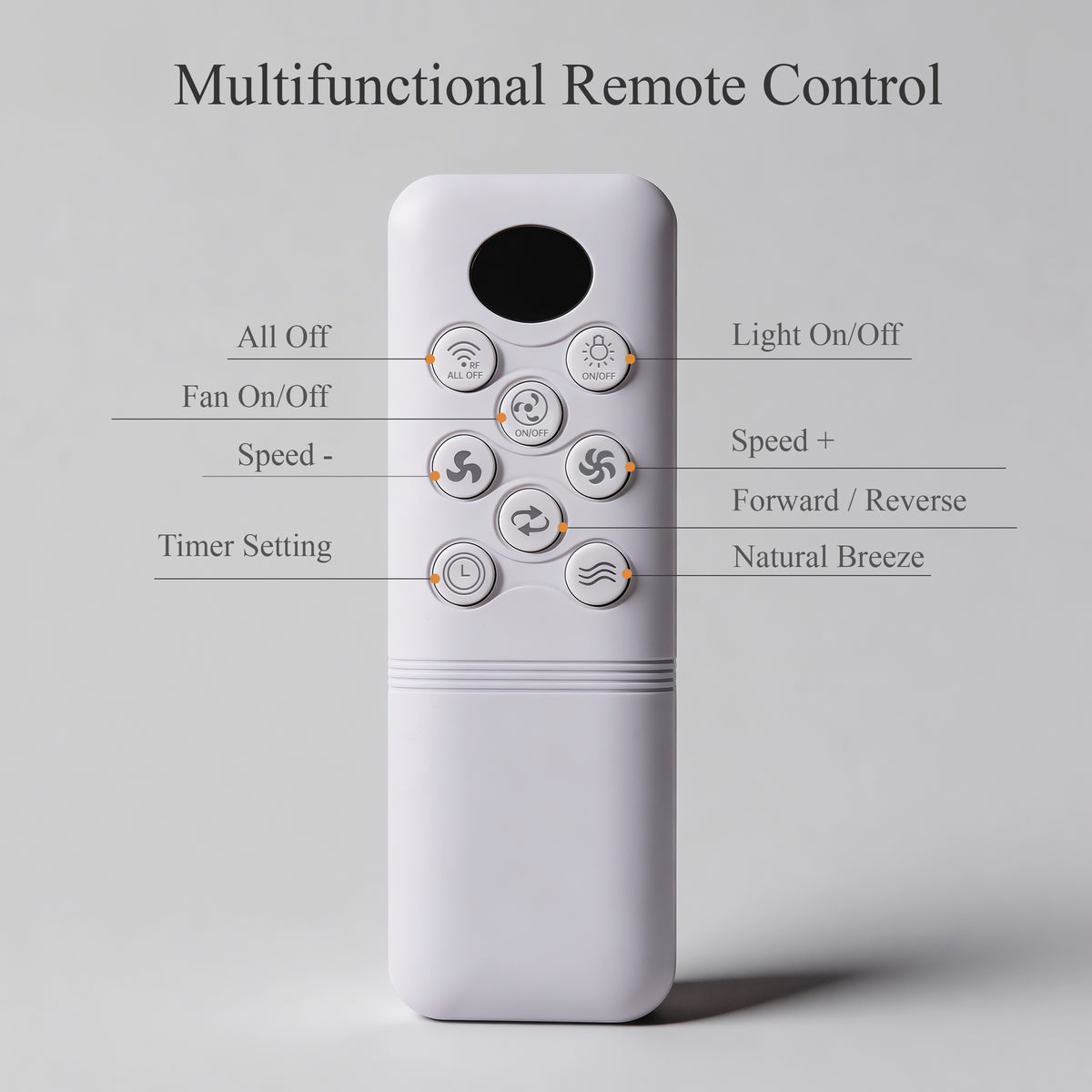 Modern Ceiling Fan Light with Remote Control Low-Noise Adjustable Fan Light