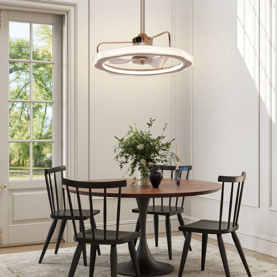 Living Nest UK Modern Reversible 3-Blades Metal Ceiling Fan with LED Light Living Nest UK