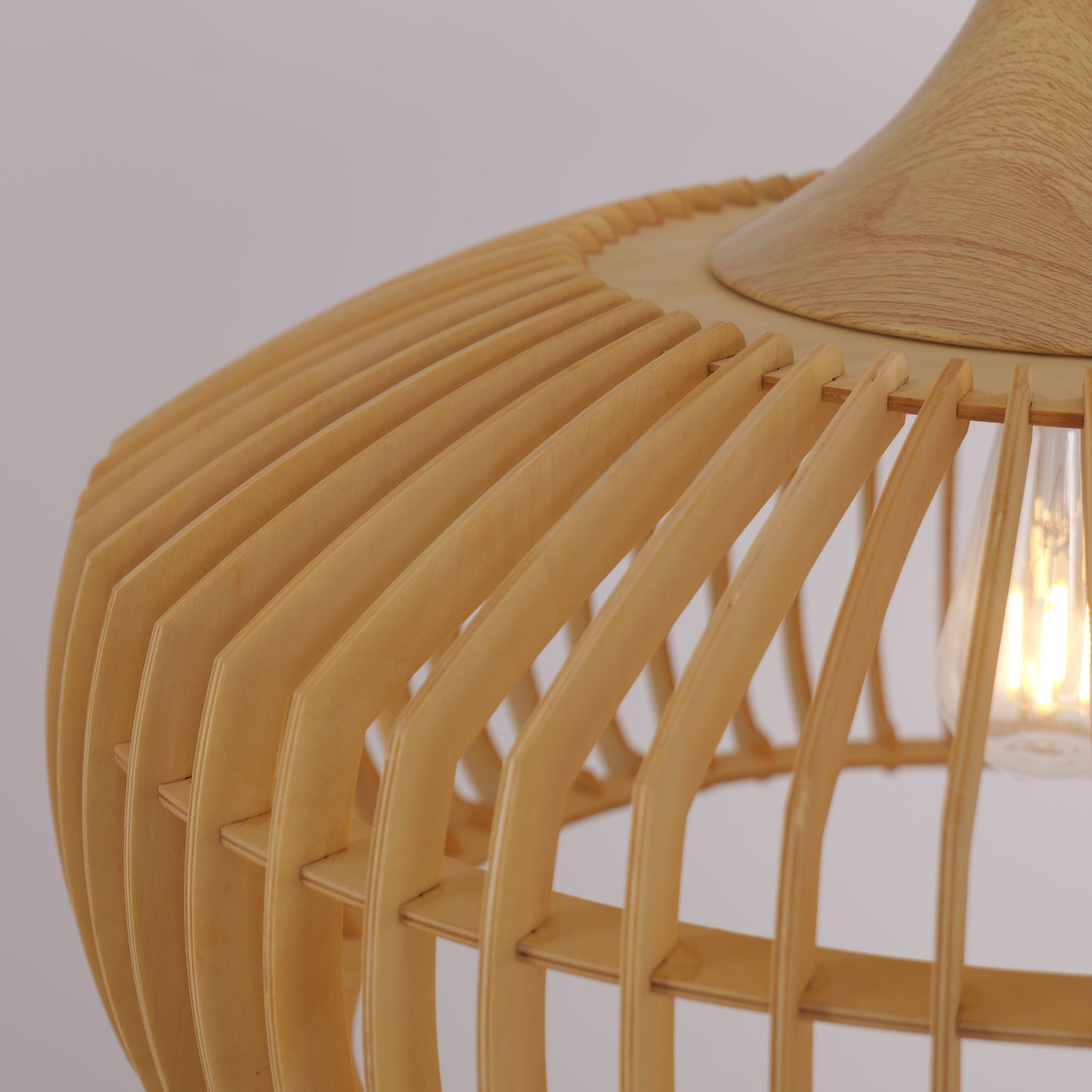 Close-up detail of Rustic Iron Woven Rattan Pendant Light for Dining Room, Reading Corner & pendant