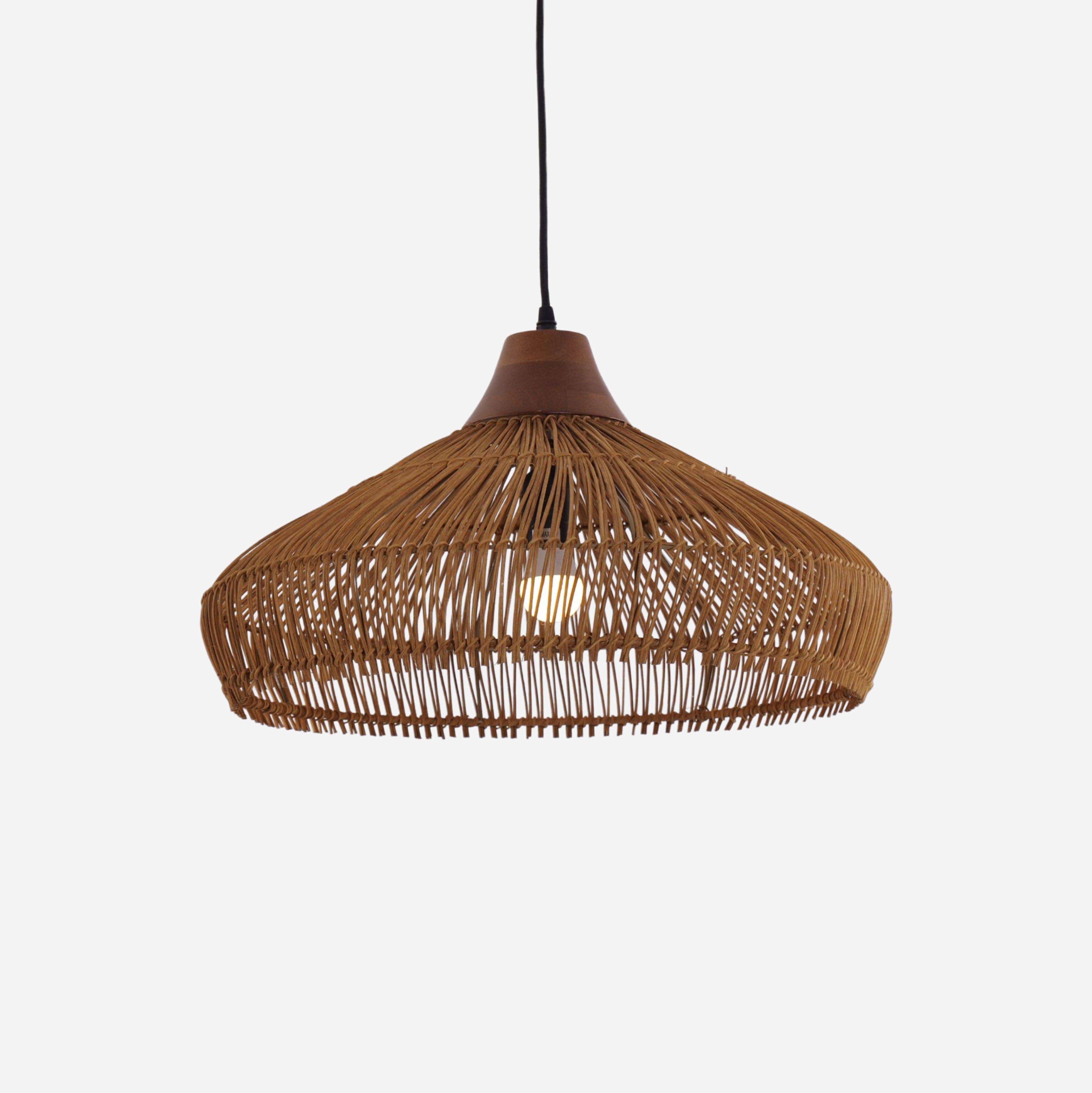 Living Nest UK Bell-Shaped Handcrafted Bamboo Kitchen Pendant Lighting Living Nest UK